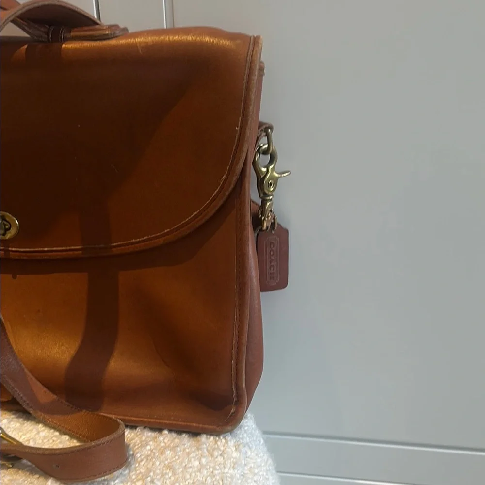 Classic Coach Brown Leather Vintage Briefcase